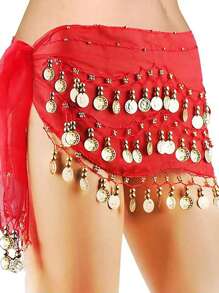1pc New Women Belly Dance Hip Scarf Accessories 3 Layer Coin Belt Belly Dance Coin Waist Chain Dance Hip Scarf - Multicolor - View 20