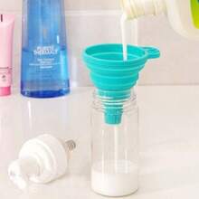 Creative Kitchen Portable Folding Multi-Function Hanging Funnel, Candy Color Funnel, Outdoor Picnic Funnel - Multicolor - View 4