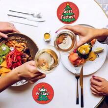 1 set/4 piezas/6 piezas Posavasos de barro de diatomeas con diseño de árbol de Navidad, posavasos de café, adecuados para decoración del hogar y restaurante, regalos navideños, decoración de mesa, decoración de otoño, decoración de fiestas temáticas, pueden ser entregados como regalos