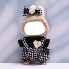 2pcs Clothes Only] 1st & 2nd Generation Doll Accessories - Heart Plaid Suspender Pants Outfit Replacement - Multicolor - View 8