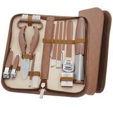 VCHOSE 42pcs Stainless Steel Manicure Set With Zipper Case, Nail Clipper, Nail File, Eyebrow Scissors, Beauty Care Tool For Men & Women - Multicolor - View 14
