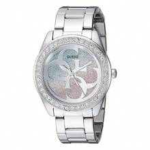 Guess Ladies' Quartz Watch, Stainless Steel Case, Stainless Steel Strap, Quartz Movement, Waterproof, Suitable For Daily Gatherings And Other Occasions W1201L1 - Silver - View 2
