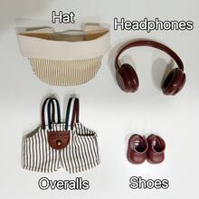 Y2K Retro Doll Outfit - 4-Piece Matching Set