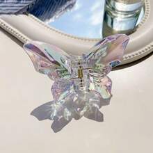 Large Transparent Butterfly Hair Claw For Women Acrylic Accessories The Sweet Hairpins Crab Simple Chic Clip - 透明的 - 查看 3