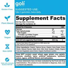 Goli Nutrition Ashwagandha Gummies, Mixed Berry Flavor, 60 Count, Stress Relief, Adaptogen, Vegan Supplement