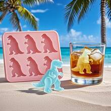 1 件怪物冰模，自制风味冷冻零食模具大号硅胶冰块模具可制作 6 个巨型威士忌冰龙硅胶 - 彩色 - 查看 8