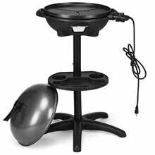 Lifezeal Electric BBQ Grill 1350W Non-Stick 4 Temperature Setting Outdoor Garden Camping Black - US B Type Plug(110-127V) - View 6