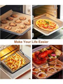 50 Pcs Unbleached Parchment Paper Baking Sheets, Precut Non-Stick Parchment Paper For Baking, Grilling, Air Fryer, Steaming Sheets Unbleached Parchment Sheets For Bread Cup Cake Cookie And More