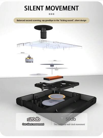 1PC able Geometric Wand Clock, Silent Non Ticking Home ation Moderne Living Room Klok Battery Powered, Bedroom, Dining Room, Kitchen, Farmho Office Quartz Clocks view 2