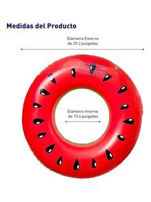 Set Of 7 Inflatable Pool Floats, 4 Fruit Rings, And 3 Pool Balls. Bluelander - Multicolor - View 4