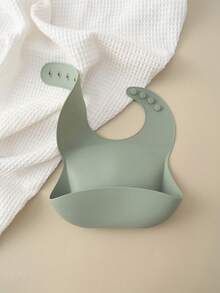 1pc Personalized Silicone Baby Bib, Adjustable Portable Infant Feeding Accessories - Multicolor - View 13