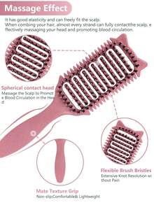 卷发梳 Candybrush 卷发定型梳，适用于女士、男士、干湿发质，可顺滑、定型和定型卷发，适合返校季、旅行度假必备品、女士发饰 - 彩色 - 查看 8