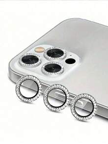 Strass Kameraobjektiv Schutzfolie Set für iPhone 12/12 Mini/12 Pro/12 Pro Max, iPhone 13/13 Mini/13 Pro/13 Pro Max, iPhone 11/11 Pro/11 Pro Max, iPhone 14/14 Plus/14 Pro/14 Pro Max, iPhone 15/15 Plus/15 Pro/15 Pro Max, eingelegt mit imitierten Diamanten dekorierte Kameraabdeckung aus gehärtetem Glas, bunte imitierte Diamanten