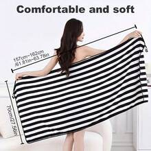 1 Backless Bathrobe - Wear-On Style, Outdoor, Quick-Drying And Absorbent Multifunctional Long Fabric, Adjustable Shoulder Strap Bath Skirt, Essential For Home Travel, Summer Back To School - Multicolor - View 8