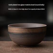 One-Piece Set Of 500ml/700ml Round Striped Ceramic Matcha Bowl, Song Dynasty Tea Ordering Tool Ceramic Threaded Tea Bowl, Tea Stand, Silver Flower Paper High-Temperature Roasting Process, Fadeless, Beautiful And Durable, Easy To Carry And Use, Suitable For Business Meetings, Art Appreciation, Outdoor Travel And Leisure Occasions Japanese Tea Ceremony Bowls And Tea Ceremony Accessories 1pc - Multicolor - View 25