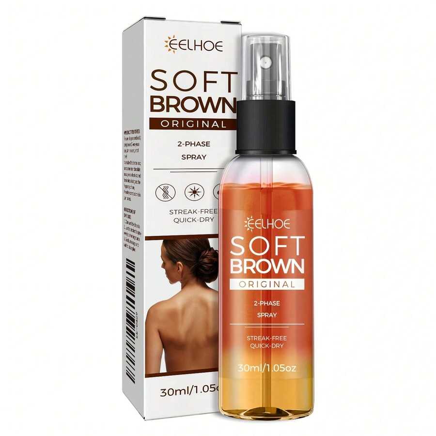 Soft Brown Sunless Tanning Spray, Medium Soft Brown, Suitable For Daily Skin Care, Low Sensitivity - 1pc - View 1