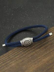 Vintage Men's Viking Bracelet, Handmade Adjustable Rope Bangle, Casual Accessory, Men's Gift, Fabric Bracelet - Vintage Adjustable Bracelet - View 9