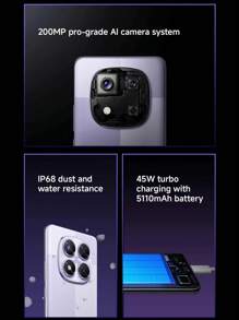 Xiaomi Redmi Note 14 Pro 联发科天玑 7300-Ultra 处理器，IP68 防尘防水，5500mAh 大容量电池持久续航，50MP 索尼大光圈摄像头，1.5K 护眼显示屏，仅支持英文和中文