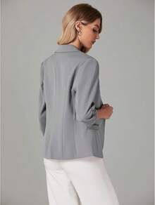 Women's 3/4 Sleeve Blazers, Dressy Suit Jackets Business Casual Work Outfits ELQS - 綠色 - 查看 4