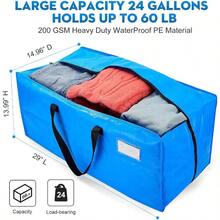 Moving Bags Heavy DutyExtra Large Moving Bags For Travel College Packing Storage Organization Seasonal Clothes Bedding Storage Moving Supplies Bins Compatible With  Frakta Cart Blue 9 Pack - Blue - View 2