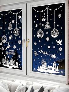 243 chiếc/ 9 tờ miếng dán cửa sổ Giáng sinh, miếng dán cửa sổ Giáng sinh tĩnh hình bông tuyết bằng nhựa PVC, miếng dán tĩnh trang trí cho cửa ra vào, cửa sổ cửa hàng, mặt kính, đồ trang trí Giáng sinh cho tiệc Giáng sinh đông lạnh mùa đông, miếng dán tuần lộc ông già Noel cho đồ dùng tiệc lễ, đồ trang trí Giáng sinh tại nhà, Giáng sinh>Trang trí - Nhiều màu - Xem 4