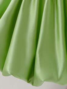 Baby Mädchen einfarbiges ärmelloses Satin Schleife Tüll Elegantes Geburtstags Party Kleid, ohne Haarband