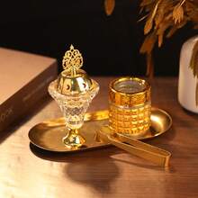 1 Pieza/1 Set Quemador de incienso de vidrio cuadrado único, estilo moderno y sencillo, soporte de incienso creativo. Úselo en la decoración del hogar, dormitorios, salas de estar (como centros de mesa), oficinas, pisos de yoga y fiestas para crear una atmósfera elegante.