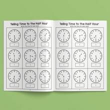 Lachilly Children's Telling Time Practice Book Kindergarten Learning Read Clock Educational Activity Workbook Homeschool Math Learning Tool - Multicolor - View 8