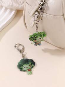 1 pieza/3 piezas Llavero minimalista y elegante con diseño de imitación de comida, como hamburguesa, papas fritas, pizza, brócoli, lechuga. Ideal para amigos, accesorios de Halloween, regalos del Día del Maestro, ideas de regalos de Navidad, adornos para bolsos y autos, para hermanas - Multicolor - Ver 5