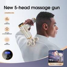 High-Power Muscle Relaxer, Massage Gun, Deep Tissue Back Massage For Athletes For Pain Relief, Percussion Massager With 10 Massages Heads & Silent Brushless Motor, Gifts For Fathers Day,Hot Fashion - Solid Color - View 2