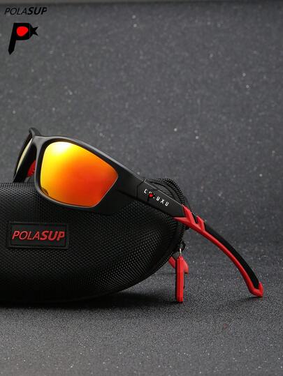 1pc Men's Fishing, Cycling, Outdoor Hiking Eyeglasses, Polarized Sports Glasses, Colorful Fashion Eyeglasses, Polarized Cycling Glasses, Popular High-End Eyeglasses,