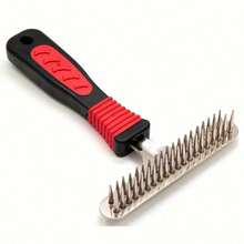 1pc Pet Brush Comb, Straight Grooming Brush For Long Haired Dogs Like Golden Retriever - Multicolor - View 6