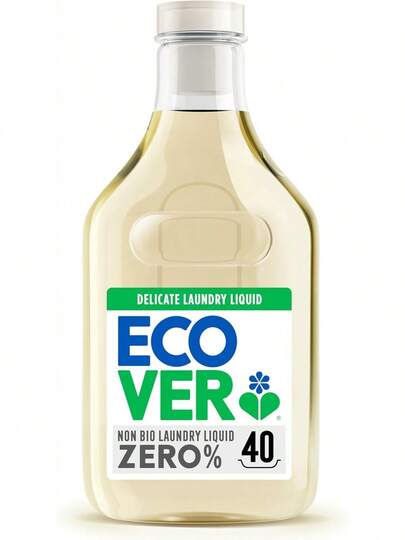 Ecover Zero Non-Bio Laundry Detergent, Laundry Washing Liquid, For Sensitive Skin, Baby Laundry 1 X 40 Washes, 1 X 1.43L