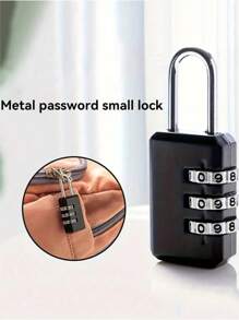 1 件，迷你家用密码锁，紧凑安全，行李组合挂锁，小尺寸，可重置密码，防锈，耐用，易于使用，适用于手提箱，健身房储物柜，宿舍抽屉，橱柜，非常适合旅行者，学生，健身者，租房者，感恩节，圣诞节，万圣节，新年，返校，返校季节的实用礼物，锁，柜锁，抽屉锁，窗锁，门锁，储物柜，组合挂锁