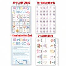 37pcs Set, Birthday Bingo Game 24 Players For Birthday Party Games For Family Party Supplies, Birthday Party Activity Decor
