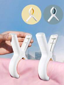 1 Packung extra große Strandtuchklammern, Tuchklammern für Strandstühle Kreuzfahrt Schwerlast, Tuchhalterklammern für Kleidung Pool Boot, Picknick-Zubehör, Strand-Zubehör, Wäscheklammern, Sonnenliegen-Clips, Blau