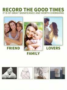 1Pc 3D Hand Mold Casting Kit - Create Unique MemoriesPersonalized Handprint Footprint Souvenir,Create A Unique Keepsake With Our DIY Plaster Statue Hand CastingKit - Baby Keepsake Hand Casting Kit - Plaster Hand Molding Casting Kit For Infant Hand & Foot Molding - Baby Casting Kit For First Birthday, Christmas & Newborn Gifts. ﻿