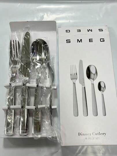 NOVO Conjunto de facas para comida ocidental Home 316 Aço inoxidável Europeu de alta qualidade Faca e garfo para bife Prata 4 peças Aço inoxidável Colher de sopa e colher de sobremesa Conjunto de folhas