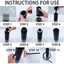 Portable Hookah Set, Single Hose Water Pipe, Multi-Purpose Hookah Bowls, Smoking Accessories, Wind Cover.Mini Hookah Shisha, Car Hookah, To Go Hookah Cup. Travel Hookah.Shisha Hookah.Hooka (Black) Boy Valentine Heart Women's Valentine - Black - View 7