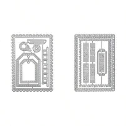 Carbon Steel Cutting Dies, Metal Cutting Mold, Stamp Frame Cutting Mold, DIY Paper Card Craft Tool For Cutting Thin Materials, Greeting Cards Decoration, Embossing, Home Decor Projects