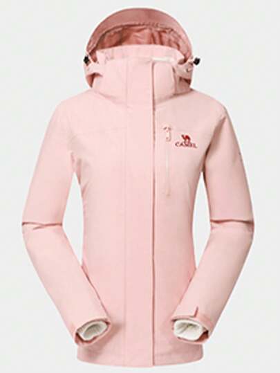 CAMEL CROWN Charge King Three-In-One Jacket For Women Plus Velvet And Thickened Outdoor Windproof And Waterproof Hiking Clothing