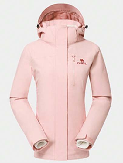 CAMEL CROWN Charge King Three-In-One Jacket For Women Plus Velvet And Thickened Outdoor Windproof And Waterproof Hiking Clothing