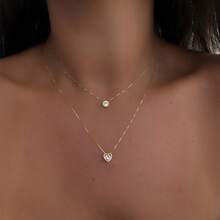 Necklace Hot-Selling Fashion Multi-Layer Heart Water Drop Pendant Vintage Women's Collarbone Chain - X1453A - 查看 1