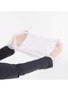 1pc Random Color Edged Elastic Tight-Mesh Bird Cage Cover, Dust-Proof, Suitable For Birds All Year Round - White - View 5