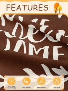 1件/4件装枕套，靠垫套，床上用品，枕套，单面印花枕套，现代沙发抱枕套，红棕色枕套，面料柔软舒适，透气抗起球，可拆卸枕套 - 紅棕色 - 查看 5