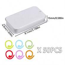 20/50/100 Stück Mehrfarbige Metall Spiral Maschenmarkierer, Offene Metall Maschenmarkierer Häkelmarkierer mit Aufbewahrungsbox, für Häkelkleidung Markierung, DIY Bastelprojekte, Nähgarn Nadel Strickmaschen Verfolgungsmarkierer - Verschiedenfarbig - Übersicht 4