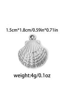 1 pieza/paquete Accesorio de verano estilo playa de acero inoxidable 304 con elementos múltiples como concha, tortuga, caracol - Oro; Acero - Ver 10