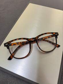 Bộ 3 kính, Kính đọc sách/chơi game/xem TV/điện thoại cho nam nữ, chống mỏi mắt, kính có nhiều màu sắc khác nhau (kính đen, kính họa tiết da báo, kính trong suốt, ) - Nhiều màu - Xem 5