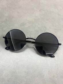 Classic Retro Hip Hop Circular Polarized Glasses, Men's Metal Fashion Glasses Casual Fashion Glasses Accessories, Suitable For Vacation Travel, Driving, Fishing, Beach Party, Music Festival, Costume Play Decorative Props, Ideal For Own Use Or Gift. For Summer Beach Vacation,Outdoor,Travel