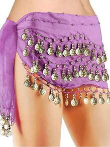 1pc New Women Belly Dance Hip Scarf Accessories 3 Layer Coin Belt Belly Dance Coin Waist Chain Dance Hip Scarf - Multicolor - View 27
